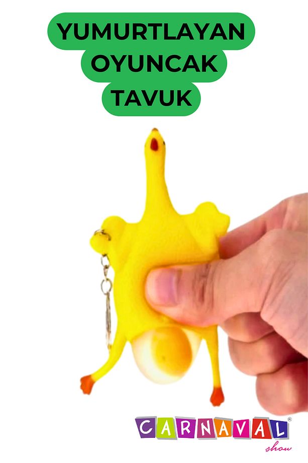 Squishy Yumurtlayan Tavuk Anahtarlık 1 Adet - 6