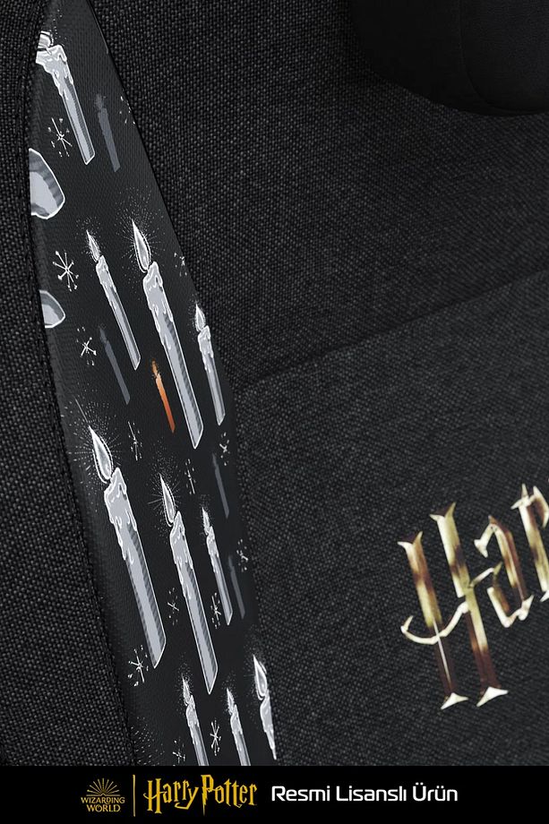 Andromeda 2025 Harry Potter Hogwarts Crest Edition Masajlı Oyuncu Koltuğu Dokuma Kumaş - 2
