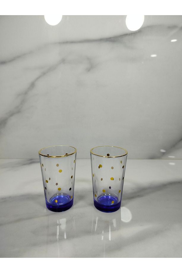 Chapelle - Points Dorés Gold 2 Li Kahve Yanı Bardağı Seti - 100ml - 2