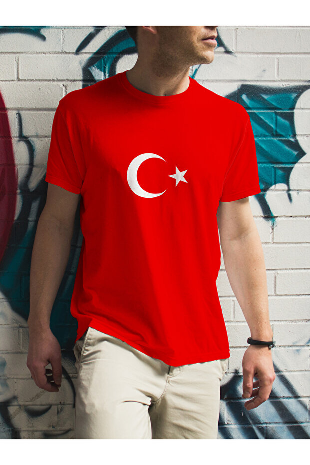 Ayyıldız Baskılı %100 Pamuklu Regular Fit