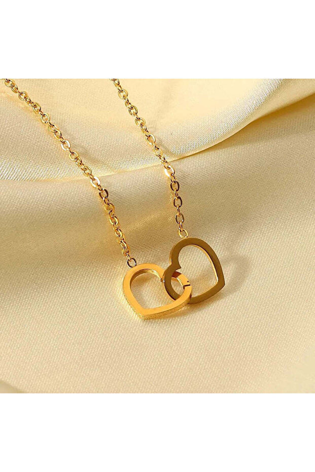 Çift Kalpli Kolye - 5