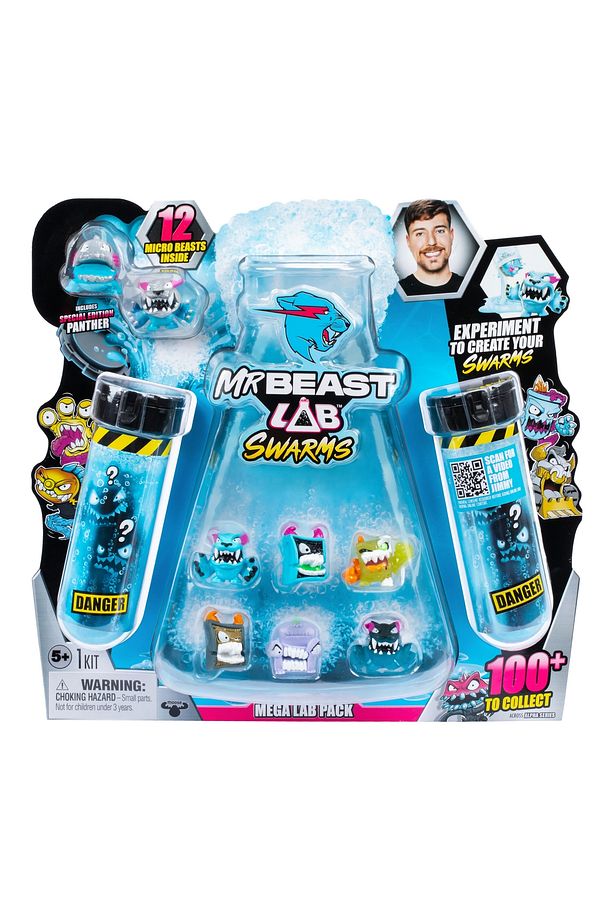 Mr Beast Lab Swarms 12 Mıcro Beasts Insıde Includes Specıal Edıtıon Panther Mega Lab Pack - 1