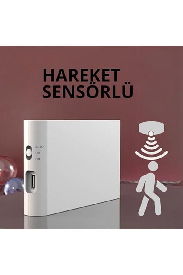 nslm Yönlü Şarj Edilebilir Mıknatıslı Sensörlü Led Aplik 2700K Günışığı, On-Off ve Sen - 2