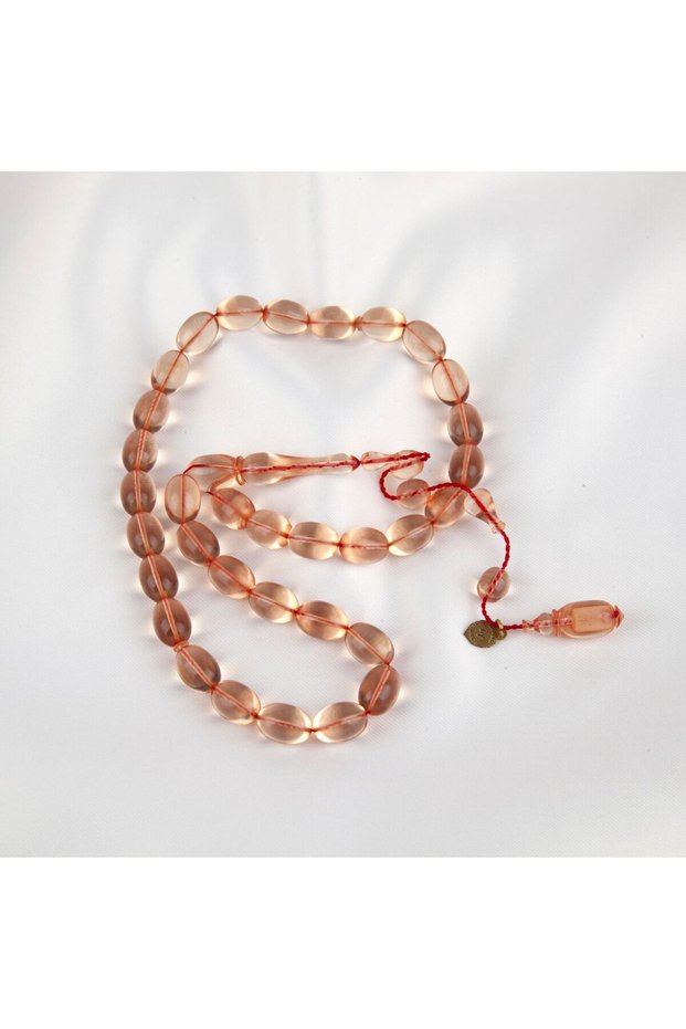 Transparent Dice Amber Beyzi Cut 8X11.5Mm Rosary