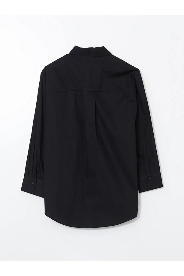 LCW Modest Siyah Poplin Kadın Gömlek Tunik - 2