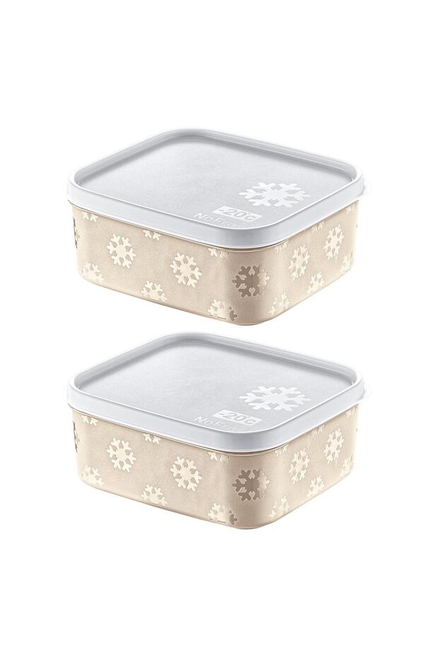 2'Li Set No Frost Saklama Kabı Latte 700 ML - 1