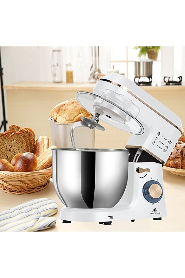 Hyper Plus electric mixer, 7 liters, 1400 watts, with lid and LED lighting - 2