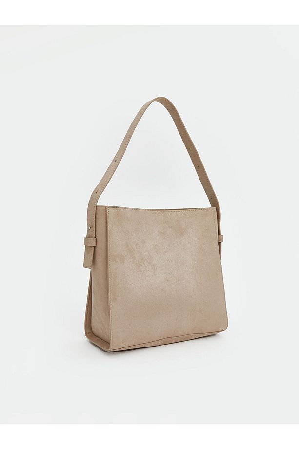 LCW ACCESSORIES Bej Süet Görünümlü Kadın Kol Çantası - 3