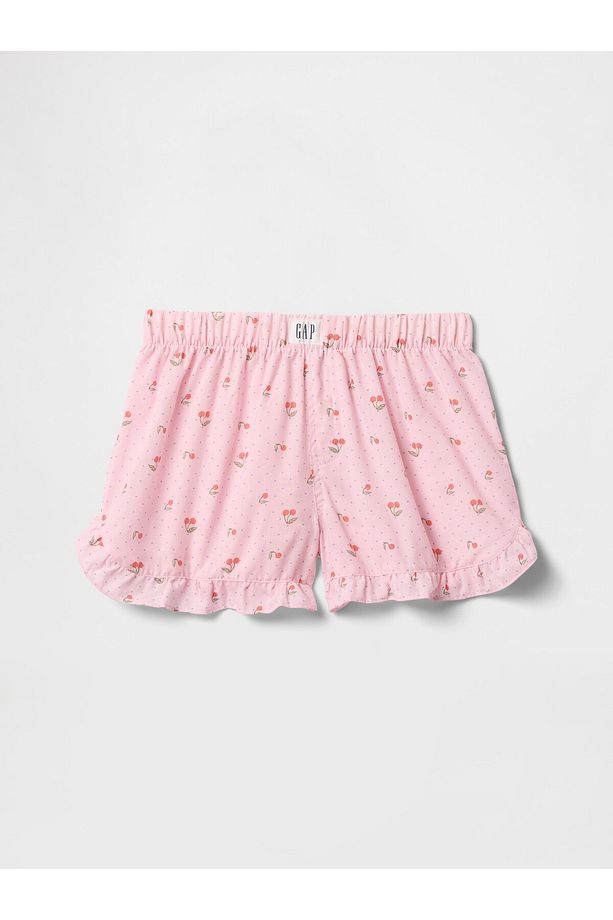 Kız Çocuk Pembe Fırfırlı Pijama Şort - 1