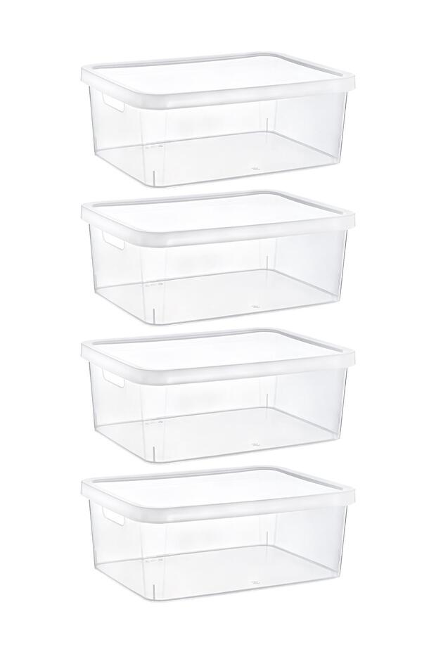 Stafi Set of 4 - Transparent Box with Lid, 4.5 Lt, Multi-Purpose - 2