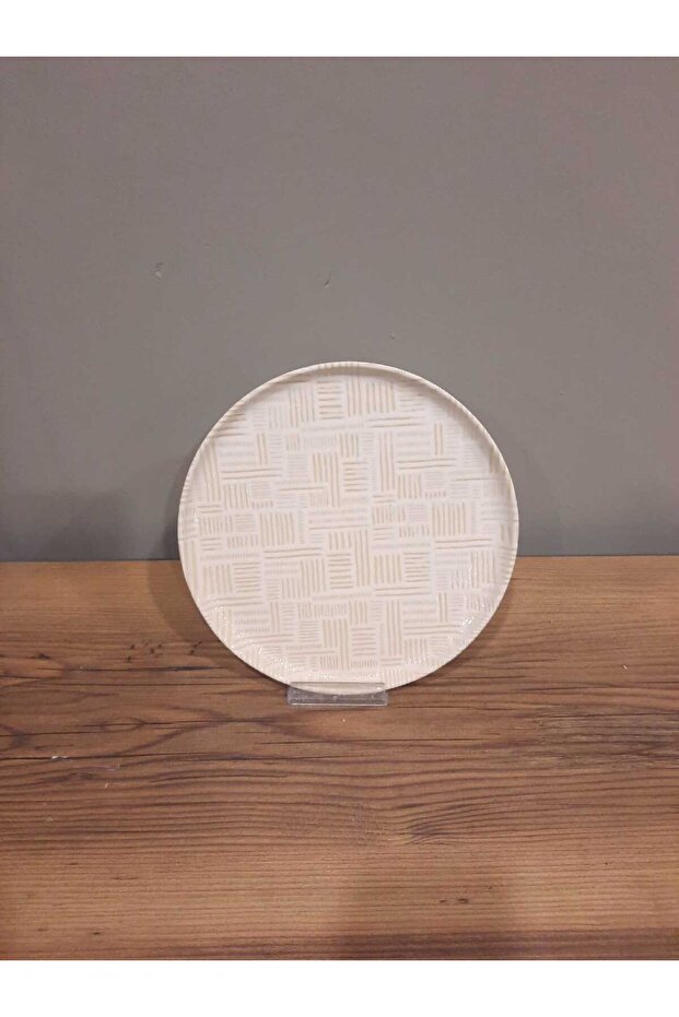 KERAMİKA 22 CM PASTA TABAĞI 6 ADET NORDIC PARLAK - 4