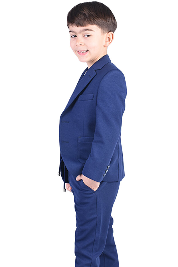 Jogger Bağcıklı Pantolon Çocuk Takım Elbise - 4