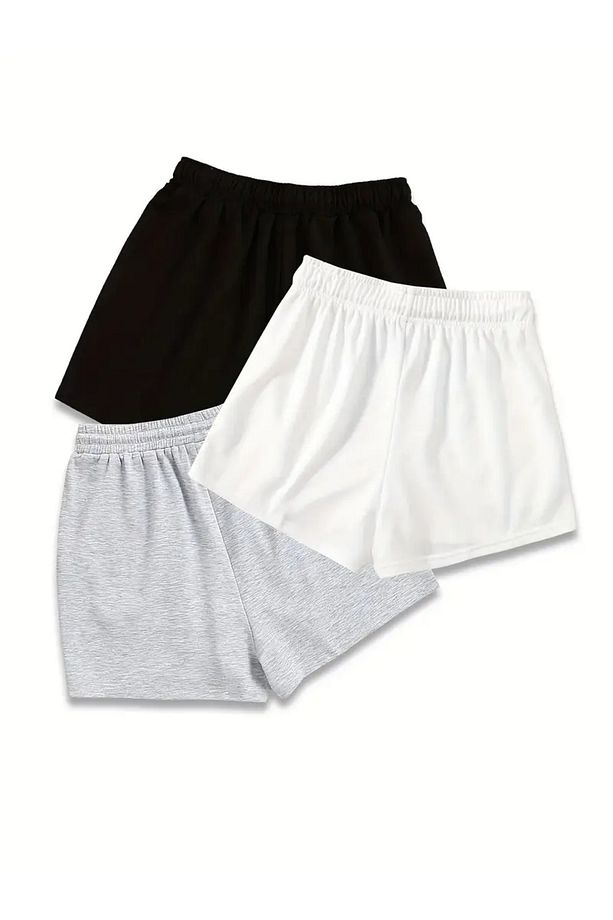 3'lü Unisex Yazlık Rahat  Basic Şort - 2