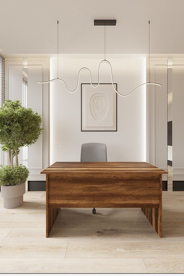 Barok Ahşap Minimalist Ofis Masası ve Çalışma Masası 60*120 - 2