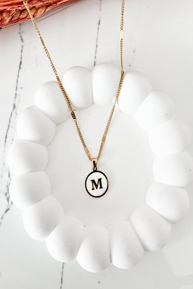 Mİneli M Harf Kolye - 3