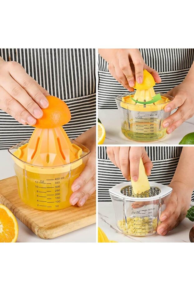 4 in 1 Grater Measured Lemon Orange Citrus - I Dowry
