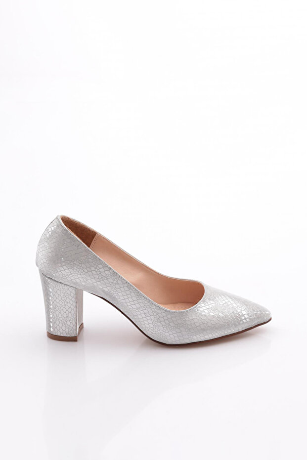 Women's Heeled Shoes Silver Snake 216962621