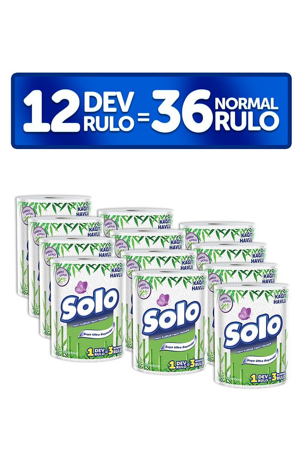 Dev Rulo Bambu Kağıt Havlu 12'li - 2