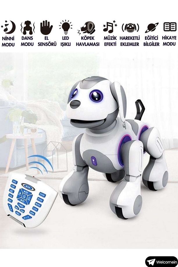 Oyuncak Uzaktan Kumandalı 22 Fonksiyonlu Smart İnteraktif Akıllı Robot Köpek - 1