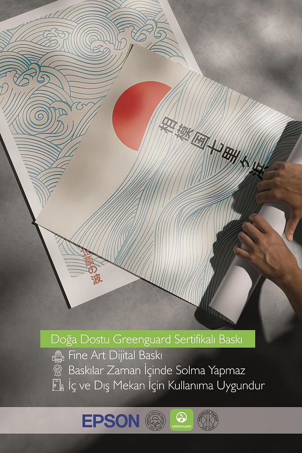 Beyaz Çerçeveli Tablo Seti, Mavi Hokusai Duvar Tablosu, 3 Adet Poster Seti, No:300741 - 5