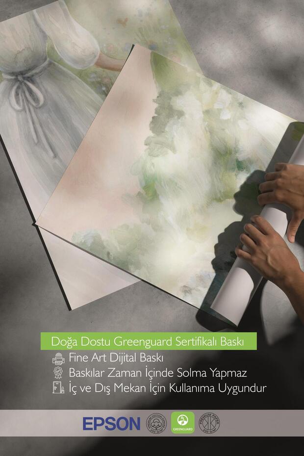 Ahşap Çerçeveli Tablo Seti, Soft Yeşil Duvar Tablosu, 3 Adet Poster Seti, No:300768 - 5