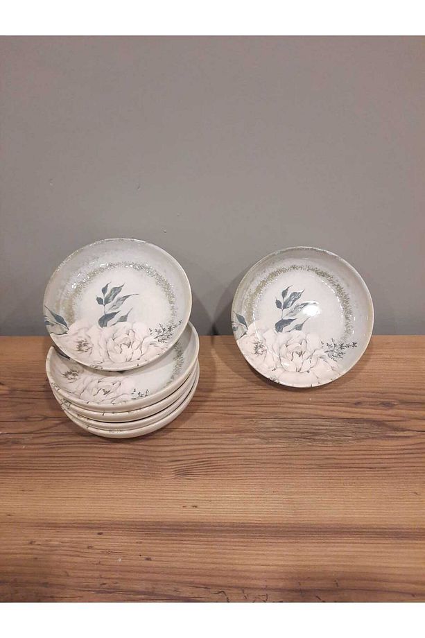yemek tabağı 6 adet 18 cm parlak desenli - 7