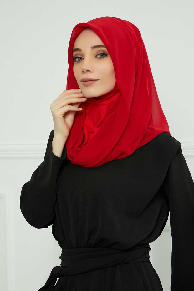شال شيفون بونيه داخلي من القطن الممشط، PS-45