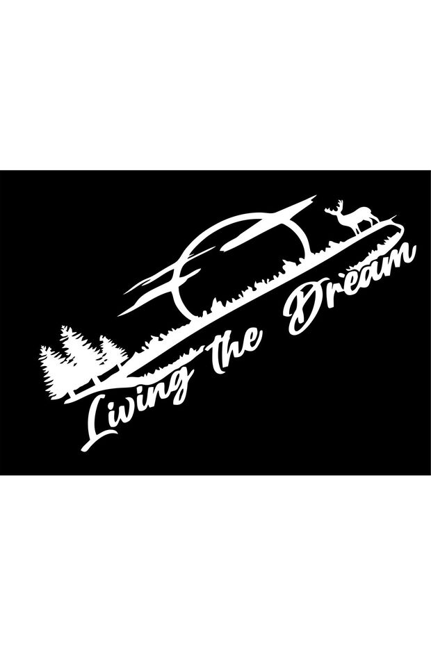 Minibus Back Mountain Landscape Auto Sticker(68X100 cm)