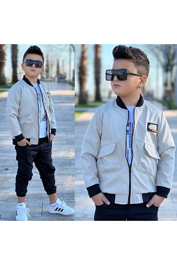 Boy's Parachute Fabric Jacket Set of 3