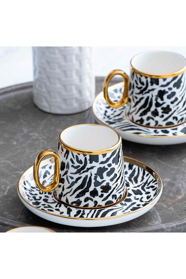 Tayga 6 Kişilik Porselen Kahve Fincanı Takımı - 90 ml - 1