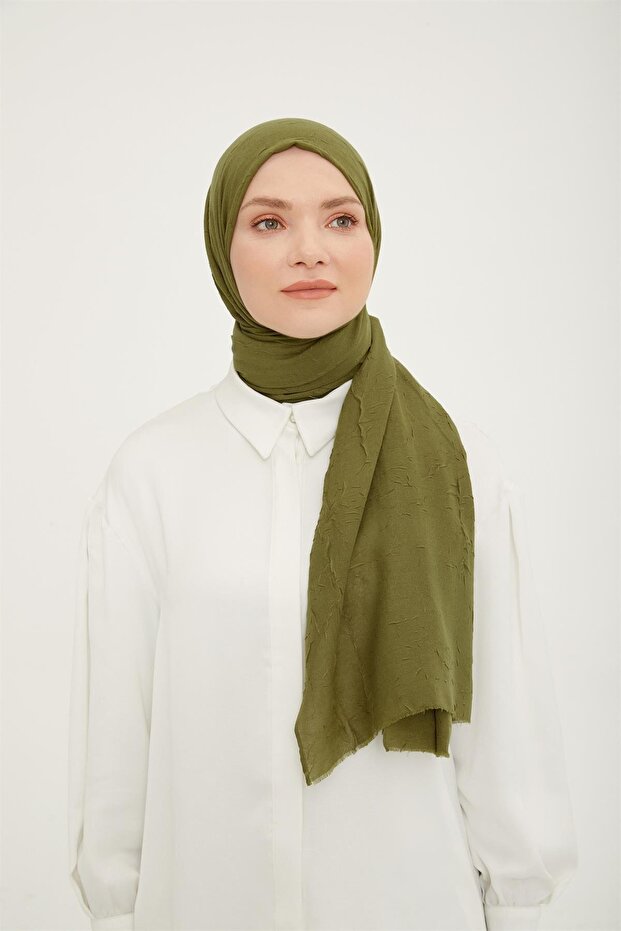 Trend Bambu Şal - Haki 35 - 1