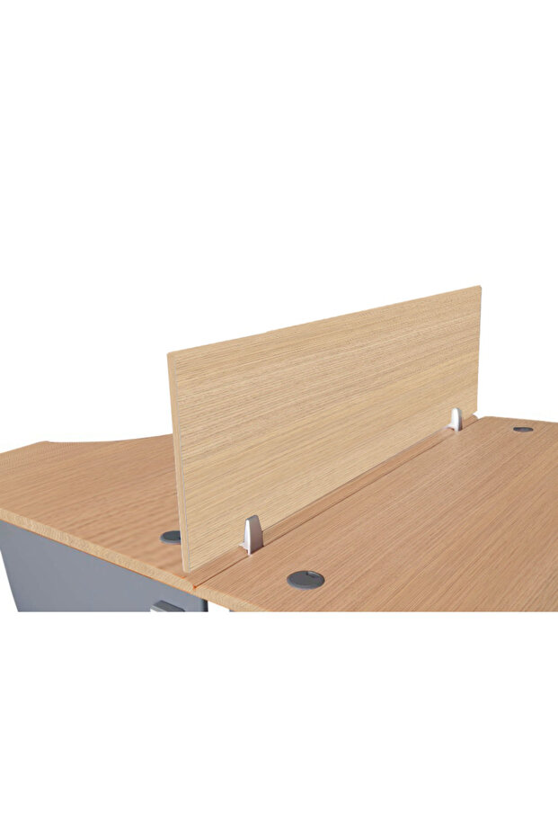 Deler Desktop Mounted Privacy Panel Divider Panels with 2 Clips for Student (160 CM, Oak)