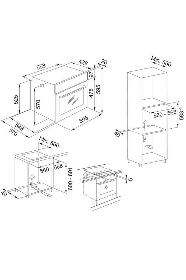 Üçlü Ankastre Set, Smart Linear Inox - 5