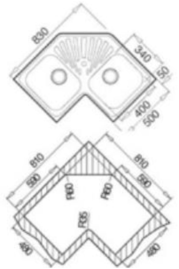 Classıc Angular 2b Paslanmaz Çelik Mutfak Köşe Evye - 2