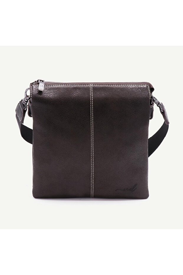 Uderra Unisex Genuine Leather Brown Messenger Bag - S3Ek0301