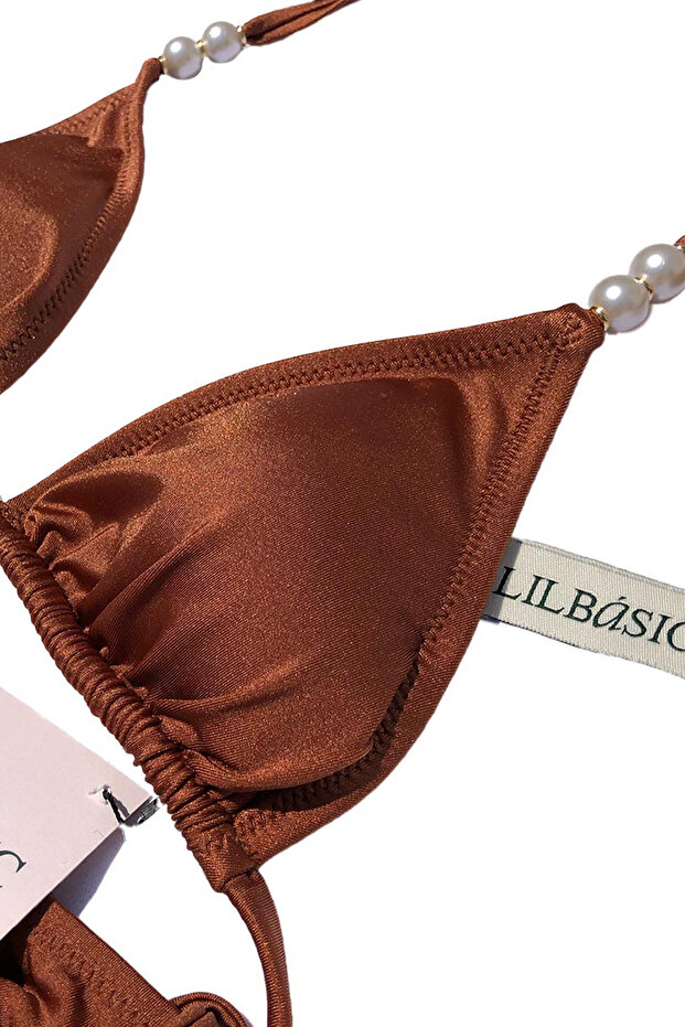 Lilbasic Incili Taba Üçlü Bikini Takımı - 4