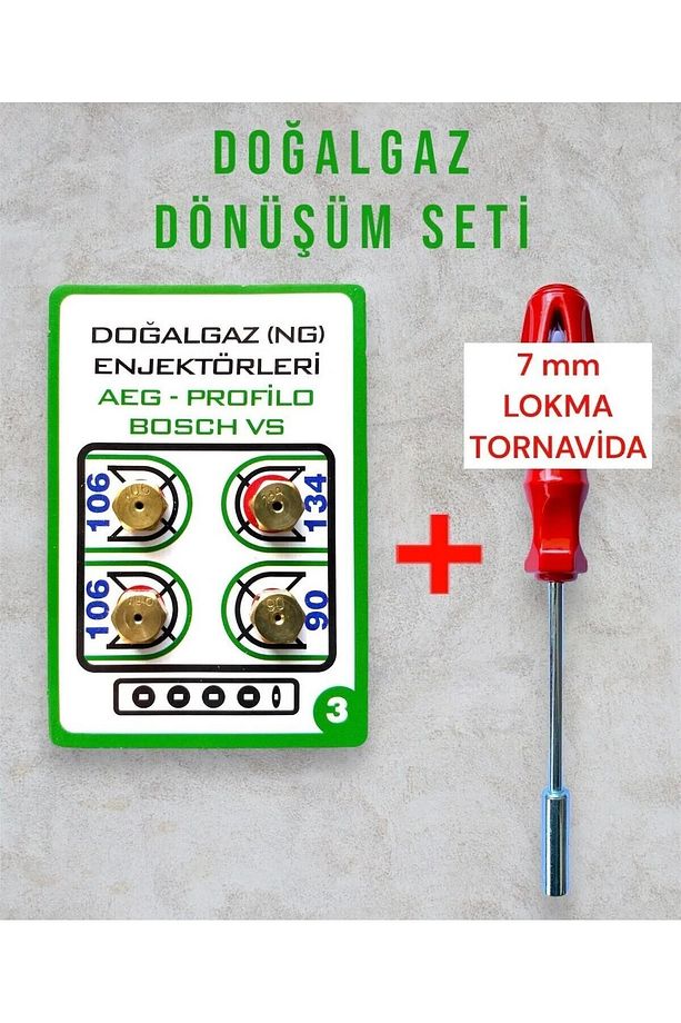 Tüpten Doğalgaza Dönüşüm Seti Doğalgaz Ocak Memesi Enjektörü 7 Mm Arçelik Beko Kumtel Bosch - 4