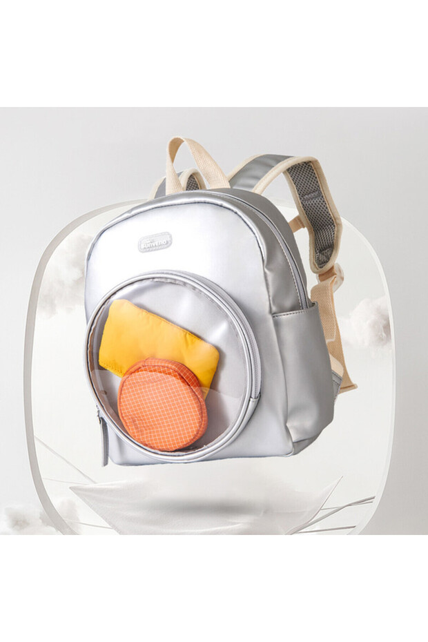 حقيبة ظهر للأطفال مقاس 11 بوصة - فضي - 7