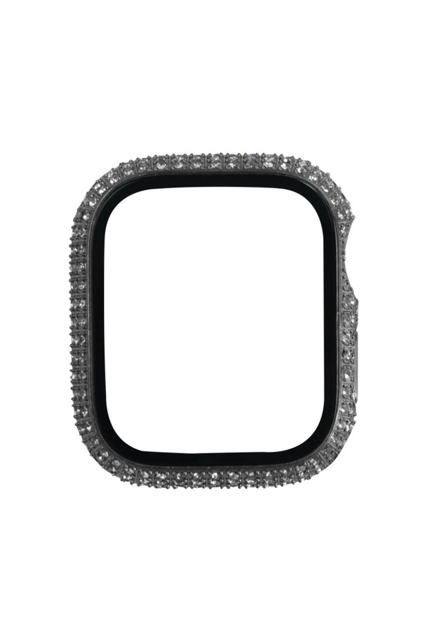 Watch 7 45mm Sys Watch Gard 24 Edges Stone-Encrusted Hard Pc Case and Screen Protector - Silver