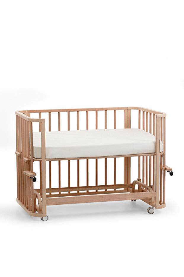 EGEBABY Ege Baby Ahşap 4in1 Beşik + Junior Anne Yanı Karyola Oyun Parkı Montessori JuniorY 70x110 cm
