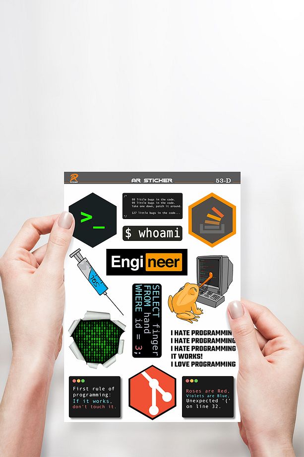 Yazılım & Yazılımcı Temalı Laptop Notebook Tablet Sticker Set 4 - 3