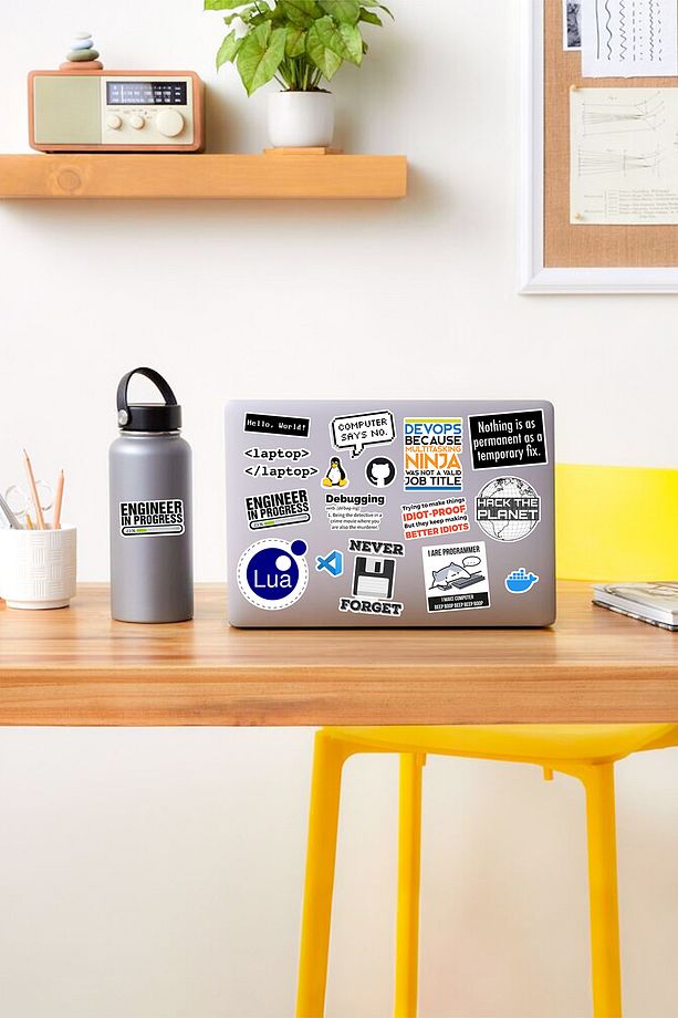 Yazılım & Yazılımcı Temalı Laptop Notebook Tablet Sticker Set 7 - 5