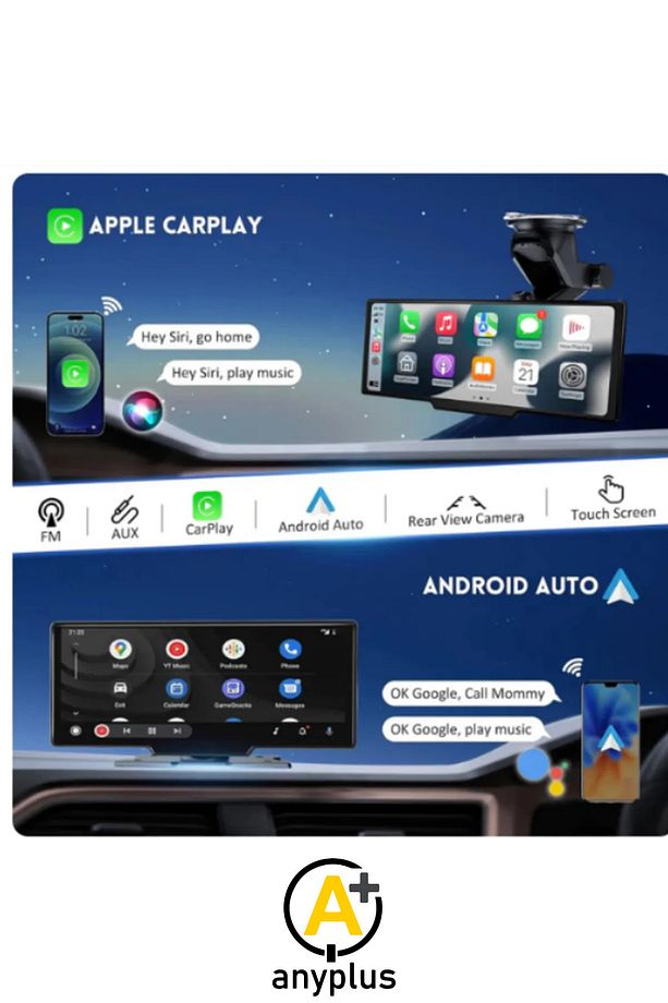 Carplay Apple Android Uyumlu 10.2 İnç Büyük Ekran Tak Çalıştır 4K Ön/Arka Çift Kameralı Araç Ekranı - 7