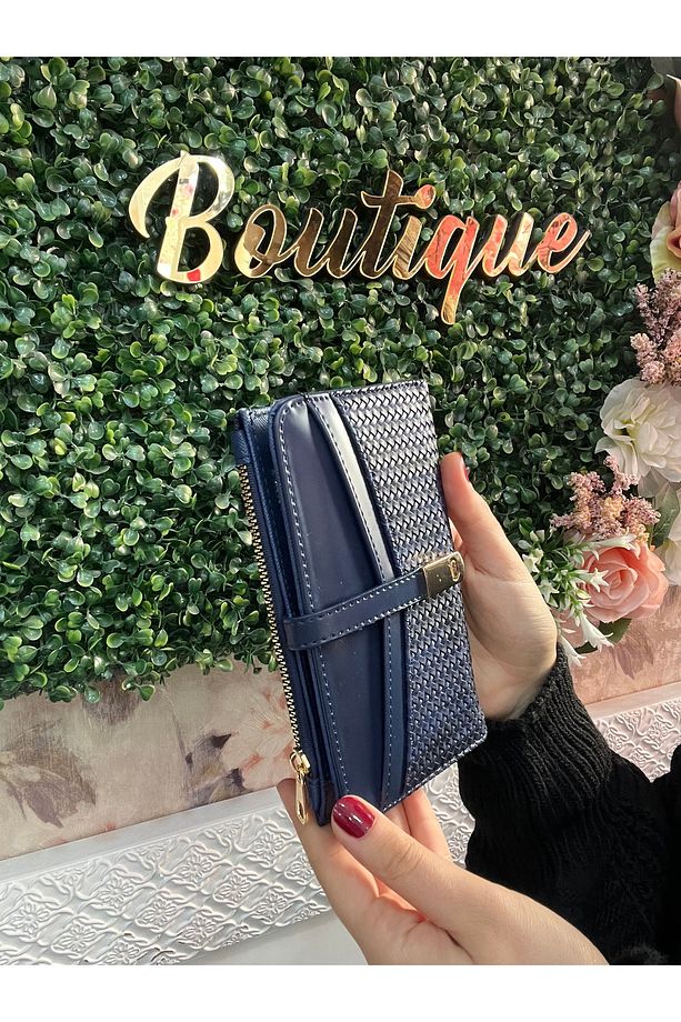 Örgü Model Kağıt ve Bozul Para Bölmeli Kadın Cüzdan - 3