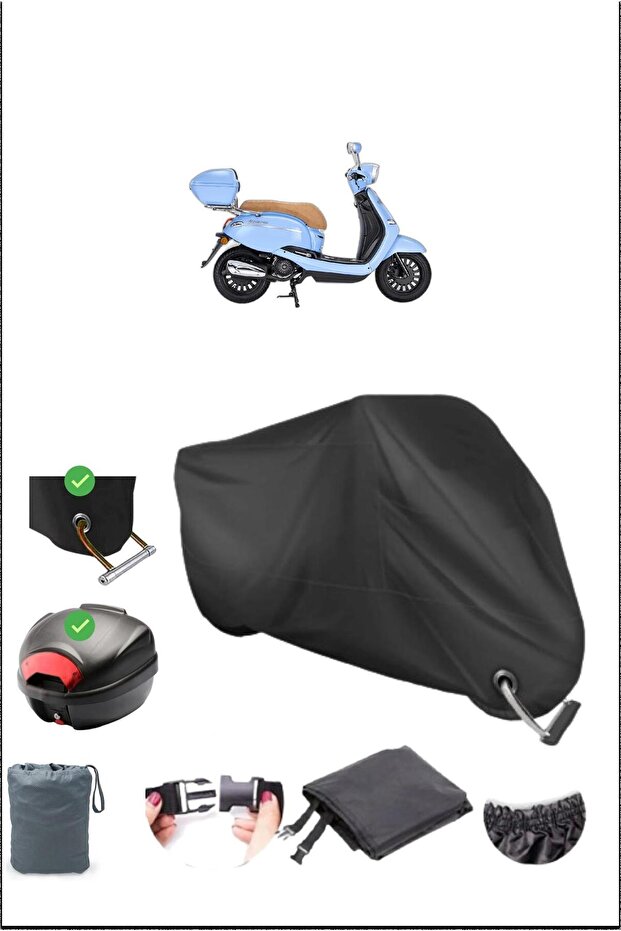 Black Regulation Visal 125 Backpack Lock Compatible Waterproof Canvas (Motorcycle)