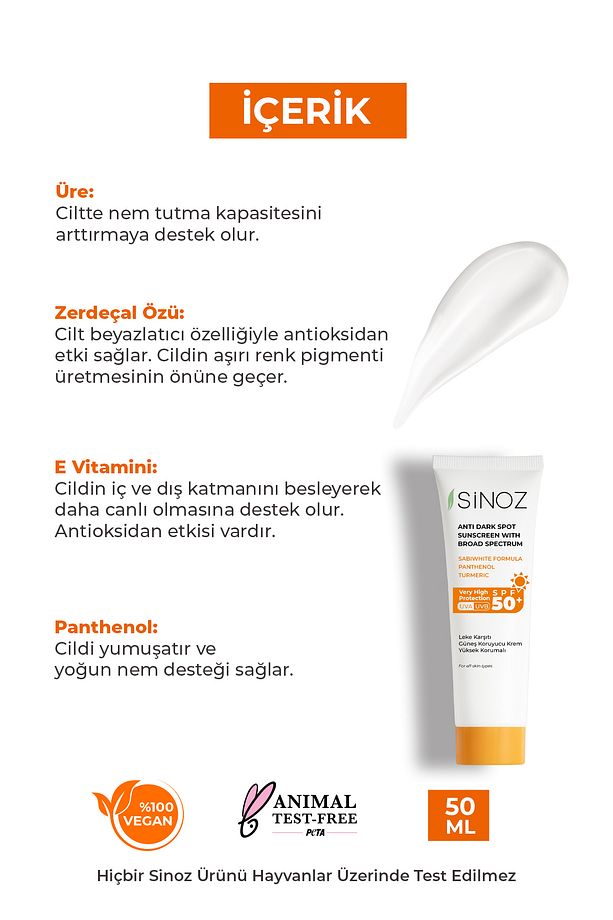 Spf 50 Leke Karşıtı Yüksek Koruyucu Yüz Güneş Kremi 50 ml Normal Ve Kuru Ciltler Için - 4