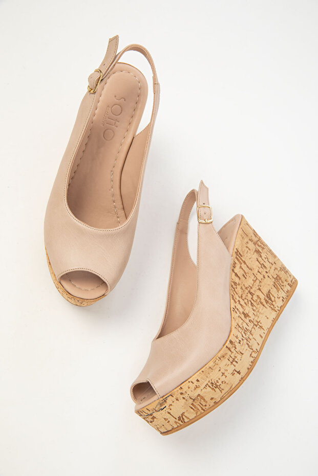 Damskie Buty Na Koturnie - Skóra 20240 - 3