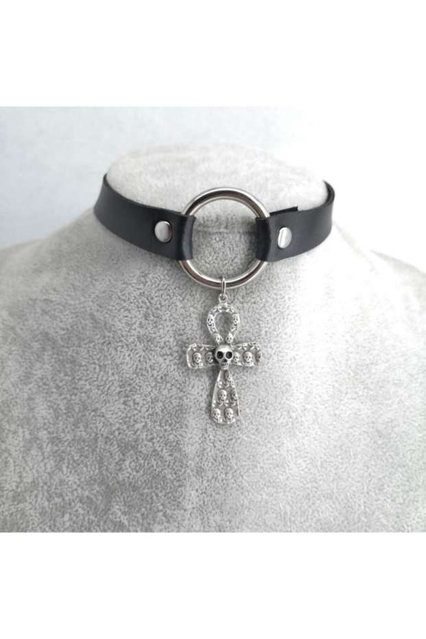 Ankh Skull Choker