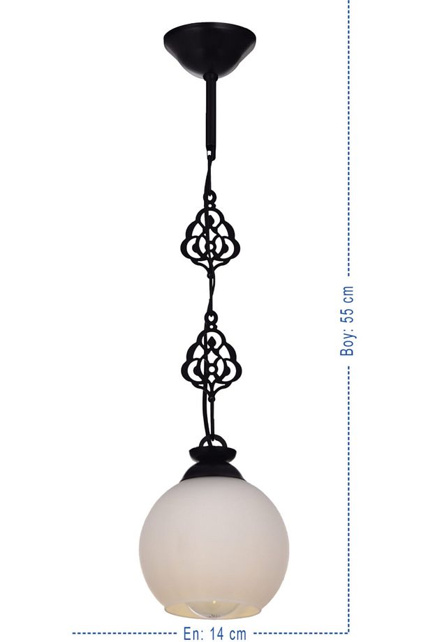 Osmanlı Tekli Modern Camlı Sarkıt Avize - 2