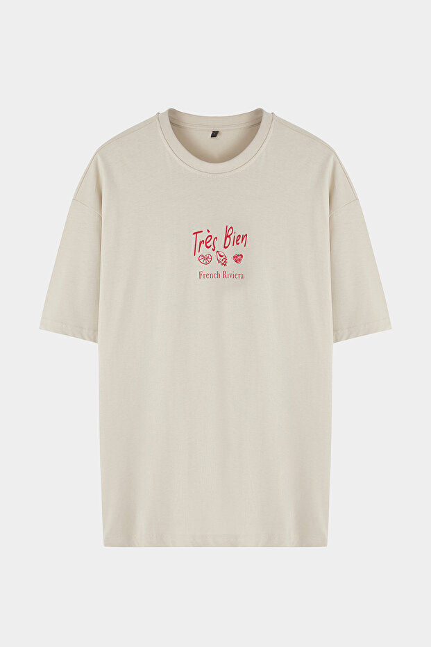Taş Unisex Oversize/Geniş Kesim Istakoz Baskılı T-Shirt TMNSS25TS00051 - 4